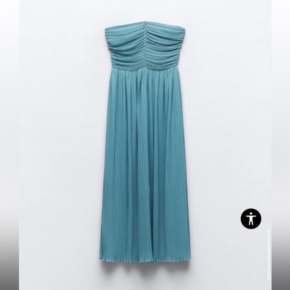 Zara Midi Pleated Dress - size small - Picture 2 of 5